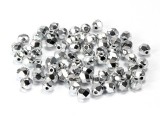 40g Glasschliffperlen 4mm - silberfarbig