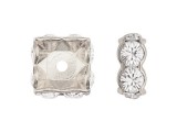Swarovski Rondell Square - silberfarbig, nickelfrei 6mm