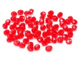 40g Glasschliffperlen 4mm - Rubin AB