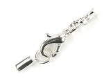 Karabiner mit Endkappen (3mm), silberfarbend