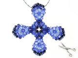 Drop-Cross im Swarovski Perlenmix