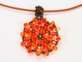 Runder Blumenanh�nger in Fireopal