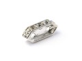 Swarovski Steg - Crystal silberfarbig, nickelfrei 10mm x 4mm