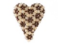 3D Blumenherz aus Swarovski Bicone in Sand Opal