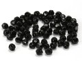 40g Glasschliffperlen 4mm - satt Schwarz