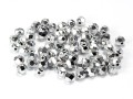 40g Glasschliffperlen 4mm - silberfarbig
