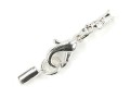 Karabiner mit Endkappen (3mm), silberfarbend
