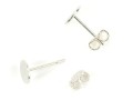1 Ohrstecker echt sterling silber - 6mm