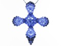 Drop-Cross mit Raute im Swarovski Perlenmix