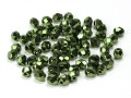 40g Glasschliffperlen Metallic Olive 4mm