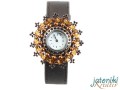 Wechselscheibe Times SQ im Swarovski Perlenmix -braun