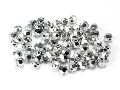 10g Glasschliffperlen silberfarbig bedampft 3mm