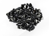 4er Blumenring aus Bicone - Jet