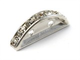 Halbmond - Crystal silberfarbig 19mm x 7mm