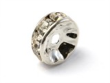 Rondell - Crystal silberfarbig 8mm