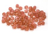 25 Glasschliffperlen Dunkeltopaz 6mm