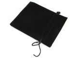 Schmuckbeutel - Satin - schwarz - 8x9cm