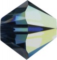 Preciosa MC Bead - 4mm - Montana AB - 30 Bicone