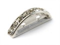 Halbmond - Crystal silberfarbig 19mm x 7mm