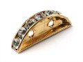 Halbmond - Crystal goldfarbig, 19mm x 7mm