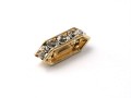 Steg - Crystal goldfarbig 10mm x 4mm