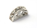 Halbmond - Crystal silberfarbig 12mm x 6mm