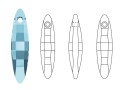 Swarovski Kristall 6470 Ellipse Pendant 40mm - Aquamarine - <font color=#873E1B>Nur solange der Vorrat reicht!</font>
