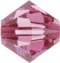 Preciosa MC Bead - 4mm - Rose AB- 30 Bicone