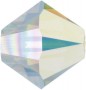 Preciosa MC Bead - 4mm - White Opal AB - 30 Bicone